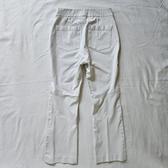 Spanx Stretch Shaping Pull-on White High-waist Bootcut Cropped Pants Size S - Picture 3 of 6